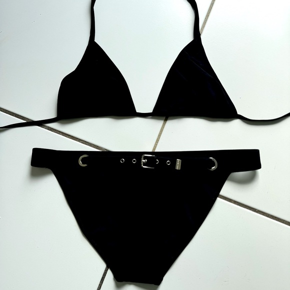 Dolce & Gabbana | Black Triangle Belted Bikini - Picture 2 of 7
